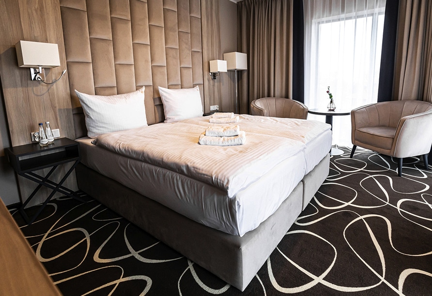 Modernes Doppelzimmer im Hotel Trofana Sun & Sea, ideal für den Silvesteraufenthalt