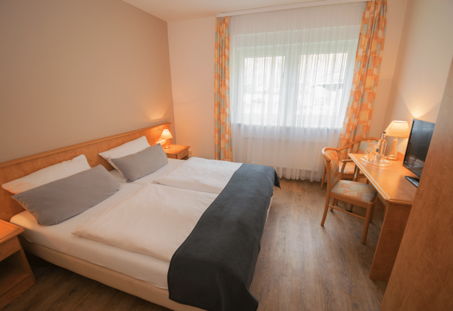 Komfortables Doppelzimmer im Landhotel Ringelsteiner Mühle bereit für Silvester