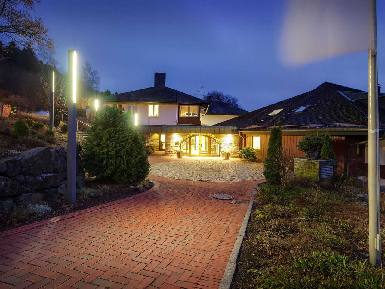 Das Panorama Hotel Winterberg in stimmungsvoller Beleuchtung