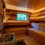 Moderne Holzsauna im Hotel Heide Kröpke für Silvester-Wellness