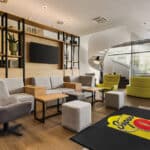 Moderne Lobby im Hotel Super 8 by Wyndham Koblenz an Silvester