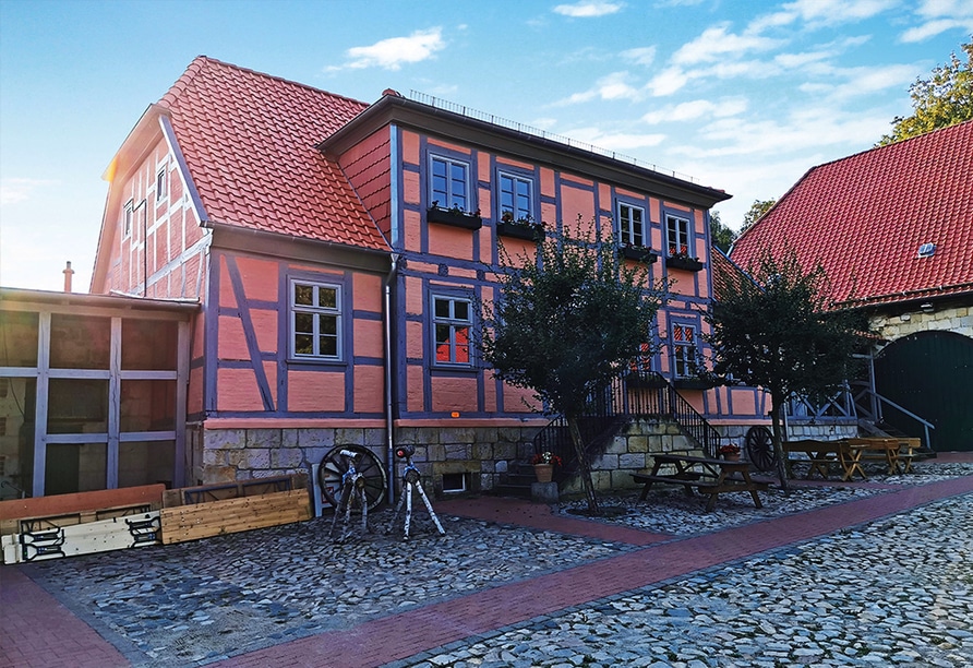 Außenansicht des Landhotel Schäferhof für Silvesterfeiern im Harz
