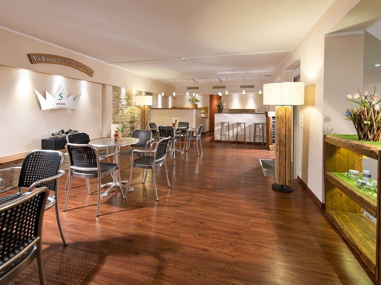 Moderne Lounge im Hotel am Schlosspark in Gotha, ideal für einen entspannten Silvesterabend