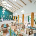 Blick in das einladende Restaurant des Ferien Hotel Spreewald für Silvester-Feierlichkeiten.