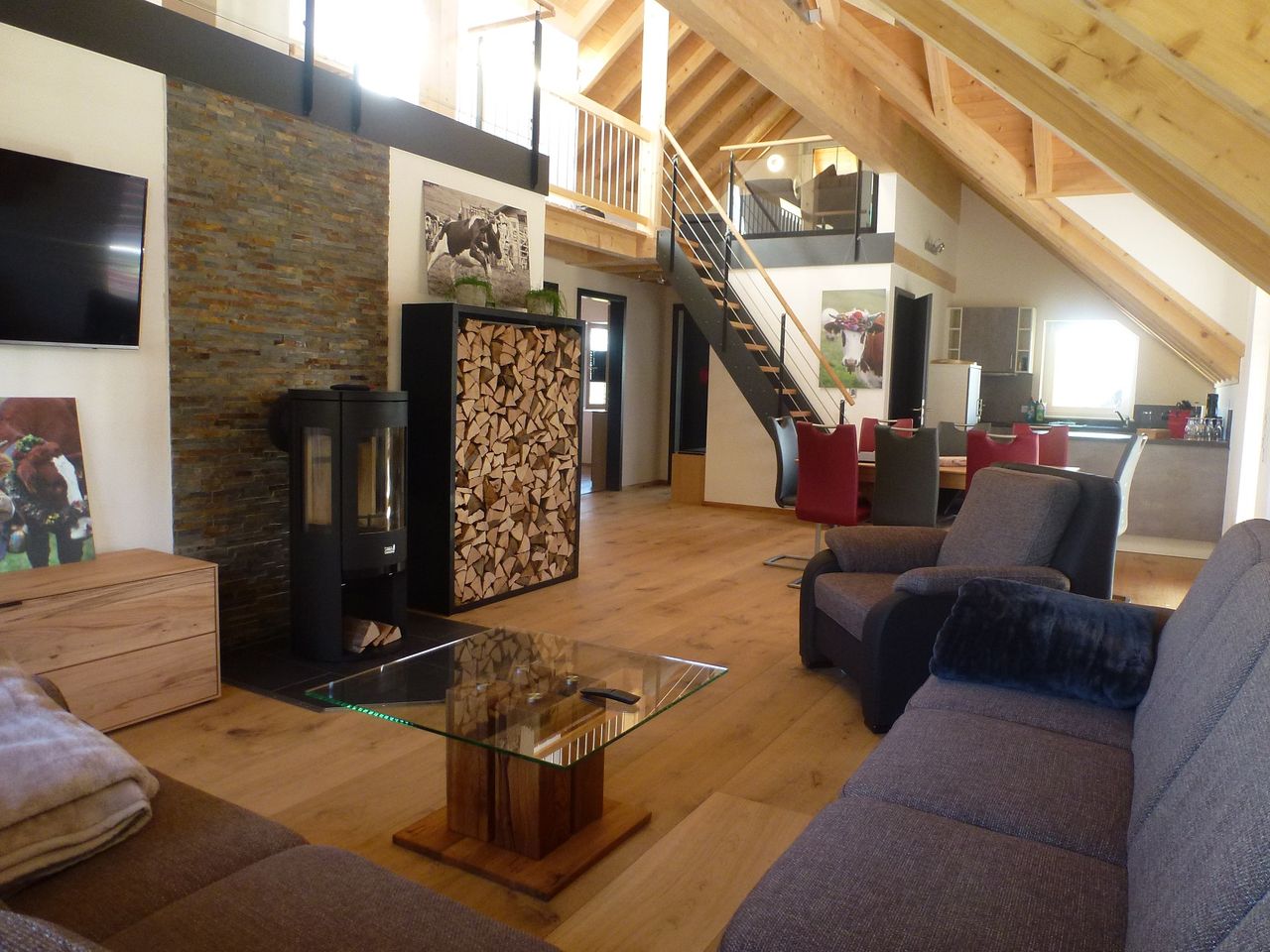 Stilvoll eingerichtetes Schwarzwald Loft mit großzügigem Wohnbereich im Schwarzwaldhof Nicklas für Silvester