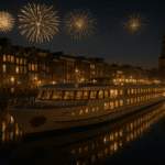 A-ROSA SENA vor historischer Kulisse in Amsterdam mit dezentem Feuerwerk zu Silvester