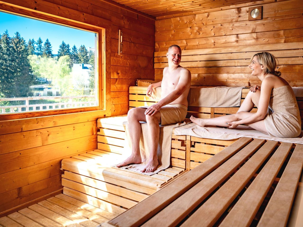 Entspannung in der Sauna des Best Western Ahorn Hotel Oberwiesenthal – Perfekte Wellness-Auszeit für Silvester im Erzgebirge