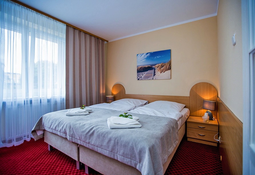 Gemütliches Doppelzimmer im Kurhaus Sobotka für den Silvesterurlaub an der Ostsee