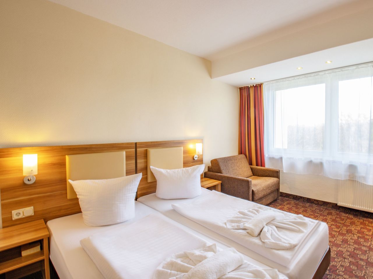 Gemütliches Hotelzimmer im Ferien Hotel Rennsteigblick für einen entspannten Jahreswechsel