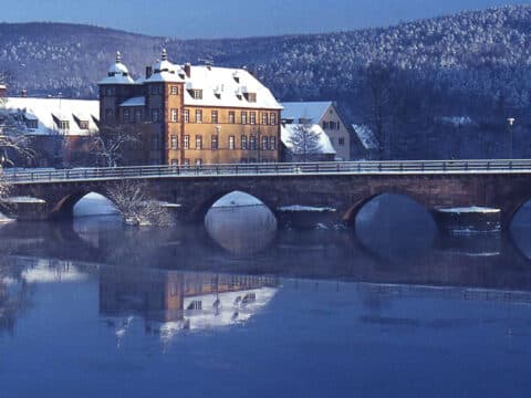 Winterliche Kulisse in Gemünden am Main nahe Hotel Imhof