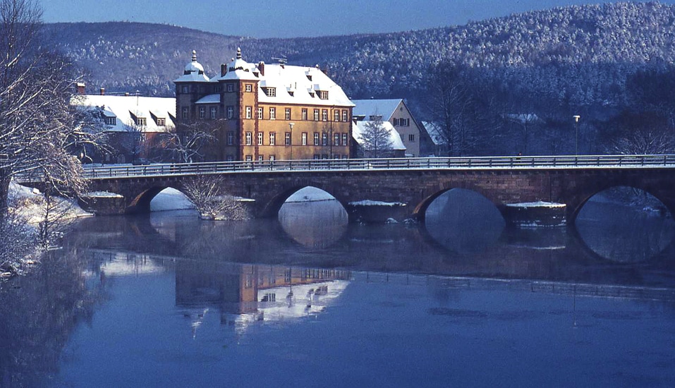 Winterliche Kulisse in Gemünden am Main nahe Hotel Imhof