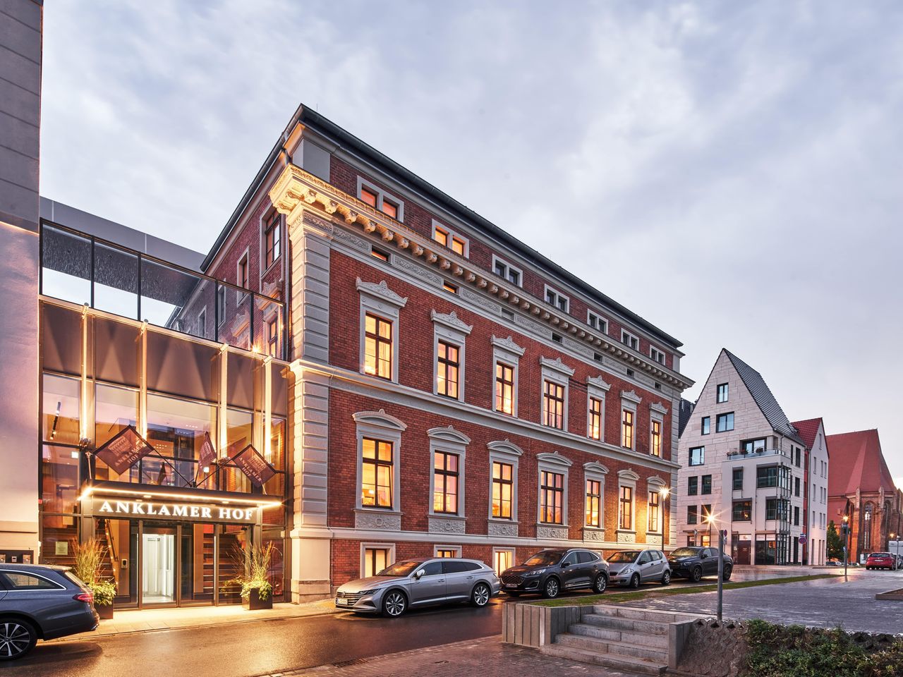 Außenansicht des Anklamer Hofs – Hotel für Silvester in Anklam