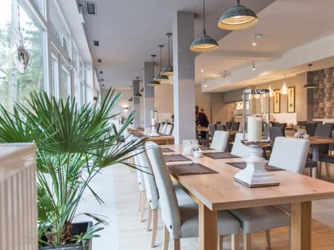 Heller Restaurantbereich im Hotel Borgata zu Silvester