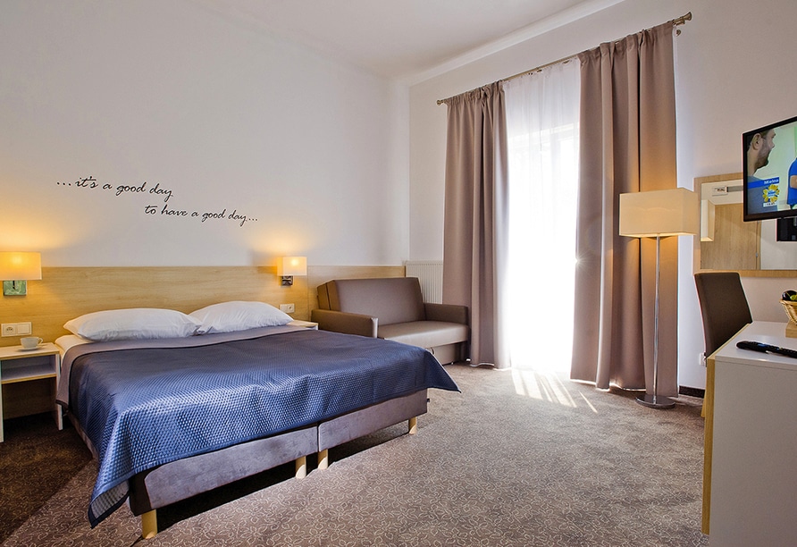 Modern eingerichtetes Doppelzimmer im Hotel Borgata für Silvesterurlaub