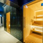 Moderne Sauna im Wellnessbereich des Hotel Factory Resort an Silvester