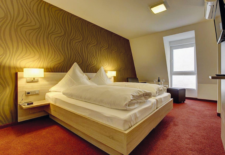 Gemütliches Doppelzimmer für Ihre Silvesterreise im Hotel Lindenhof