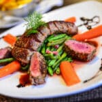 Gourmet-Silvester-Menü mit hochwertigem Fleisch und Gemüse im Hotel Weinheber Hornung