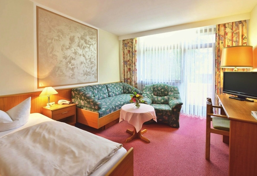 Komfortables Einzelzimmer im Hotel & Restaurant Bayerischer Hof für Ihre Silvesterreise
