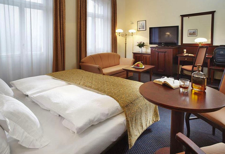 Gemütliches Hotelzimmer für eine erholsame Silvesternacht im Hotel Excelsior
