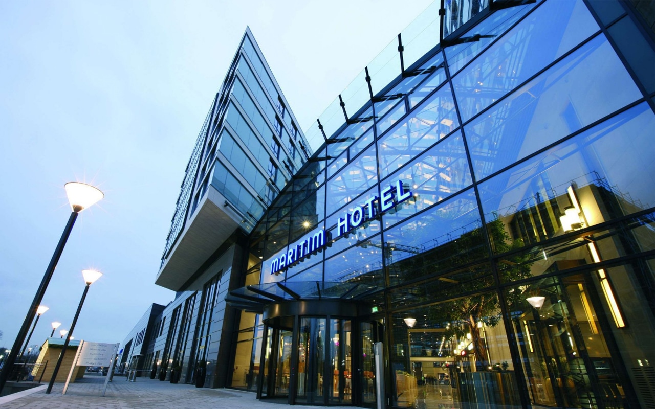 Außenansicht des Maritim Hotel Düsseldorf für Silvesterveranstaltung