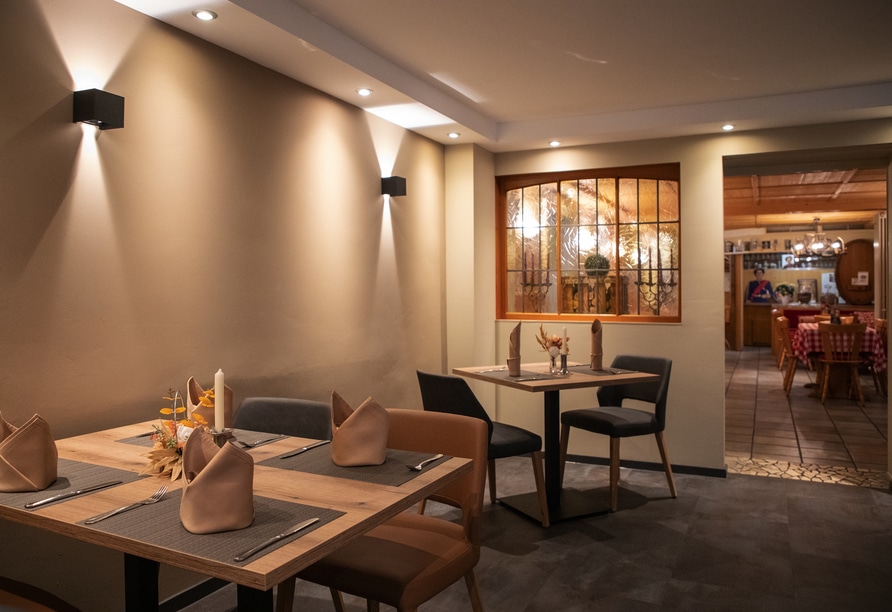 Modernes Restaurant im Hotel Imhof, ideal für das Silvesterdinner