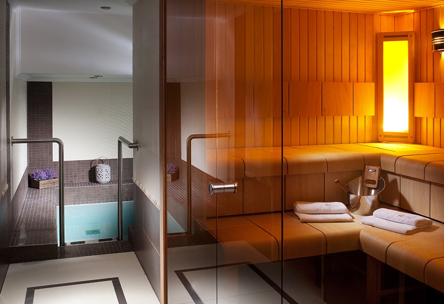 Sauna und Erholungsbereich im Gala Hotel Excelsior für Silvester