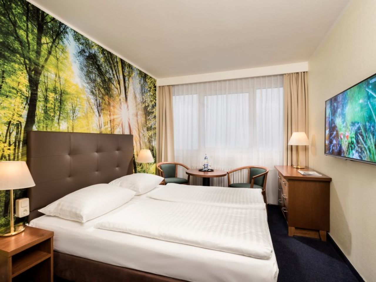 Modern eingerichtetes Hotelzimmer für Silvester im AHORN Hotel Am Fichtelberg
