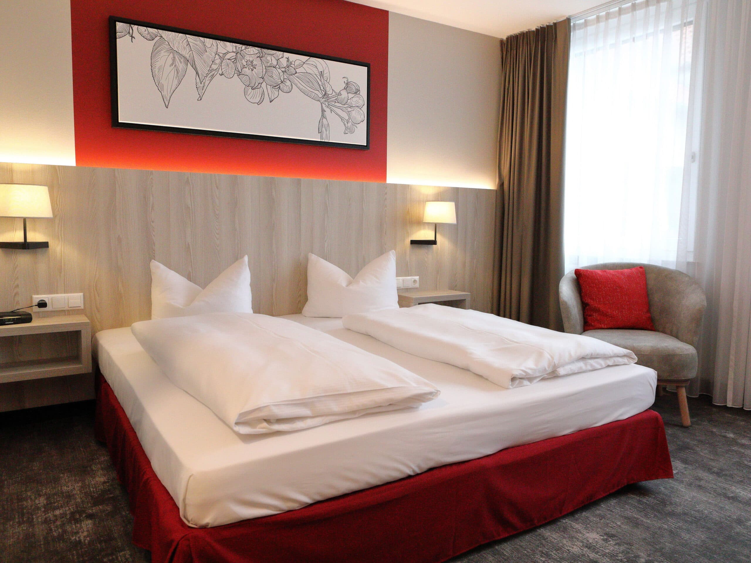 Modern eingerichtetes Doppelzimmer im Best Western Hotel Erfurt-Apfelstädt – perfekt für Ihre Silvesterreise