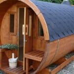 Holzfass Sauna im Vitalhotel König am Park für Silvesterurlaub