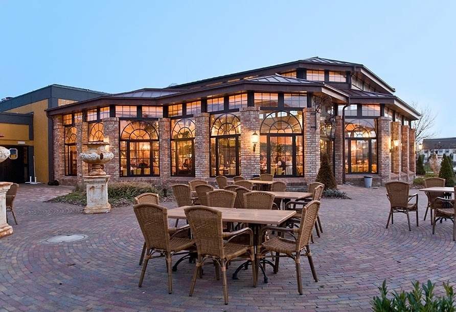 Außenansicht des Wangerland Resort zu Silvester 2025 in Ostfriesland