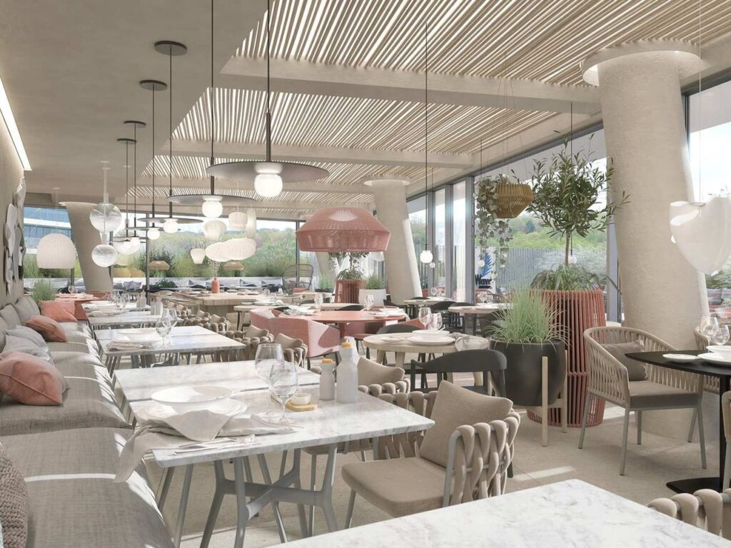 Modern eingerichtetes Restaurant im Wave Międzyzdroje Resort & Spa Hotel, ideal für Silvester-Gala