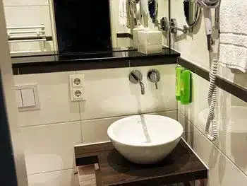 Modernes Badezimmer im Best Western Hotel President an Silvester