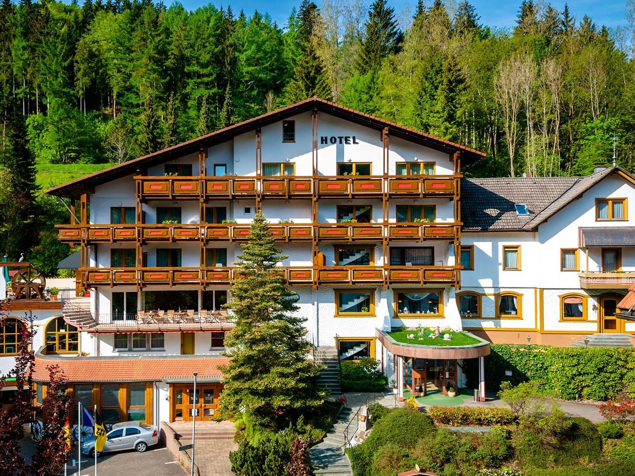 Eingangsbereich vom Holzschuh's Schwarzwaldhotel zu Silvester