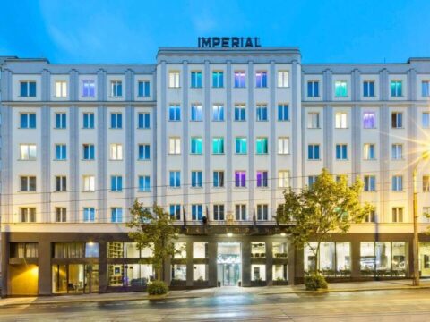 Außenansicht des Pytloun Grand Hotel Imperial in Liberec