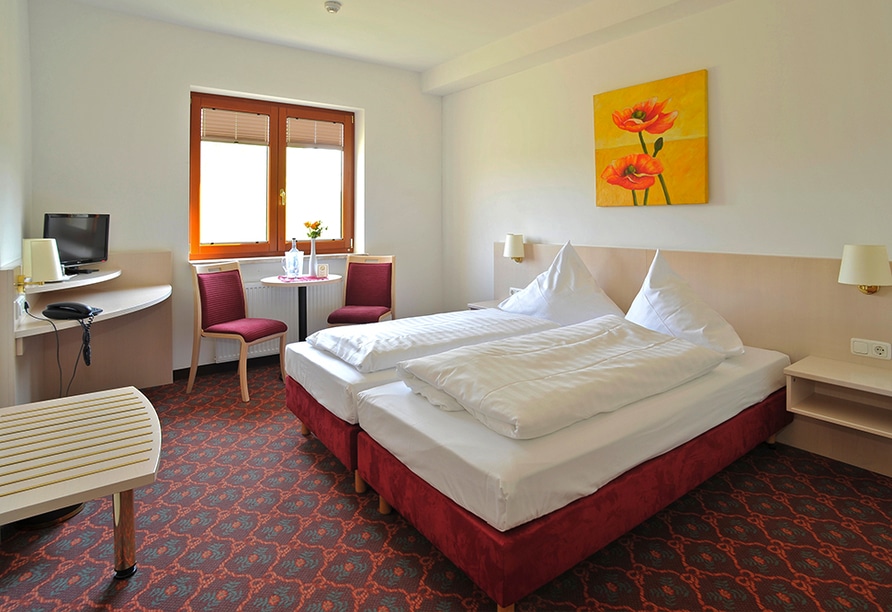 Gemütliches Doppelzimmer im Hotel Quickborn für eine entspannte Silvesterreise