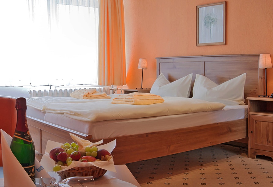 Gemütliches Doppelzimmer im Landhotel Harz für Silvester