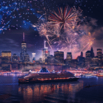 Feuerwerk über New York mit MSC Meraviglia an Silvester