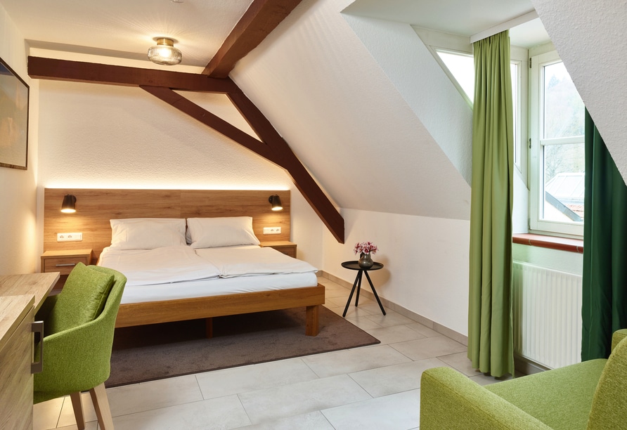 Stilvolles Doppelzimmer im Burgschänke Restaurant & Hotel für einen unvergesslichen Silvesteraufenthalt