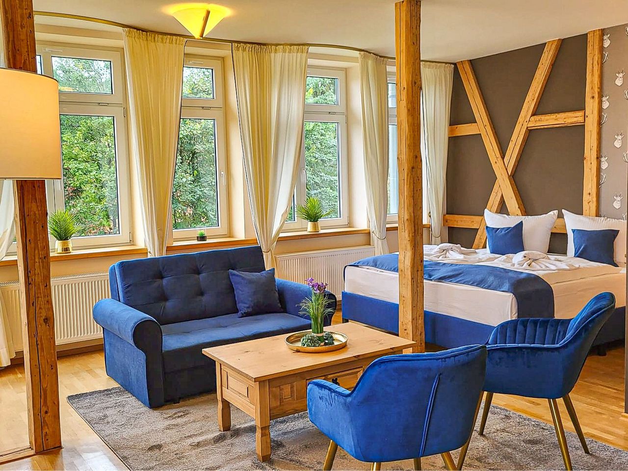Helles, großzügiges Zimmer in der Ferien Residenz Thüringer Wald für einen entspannten Silvesterurlaub