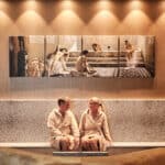 Paar im Wellnessbereich des Bonn Marriott Hotels an Silvester