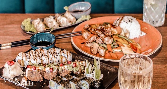 Asiatische Spezialitäten und Sushi auf dem Silvesterbuffet im King Fusion in Düsseldorf