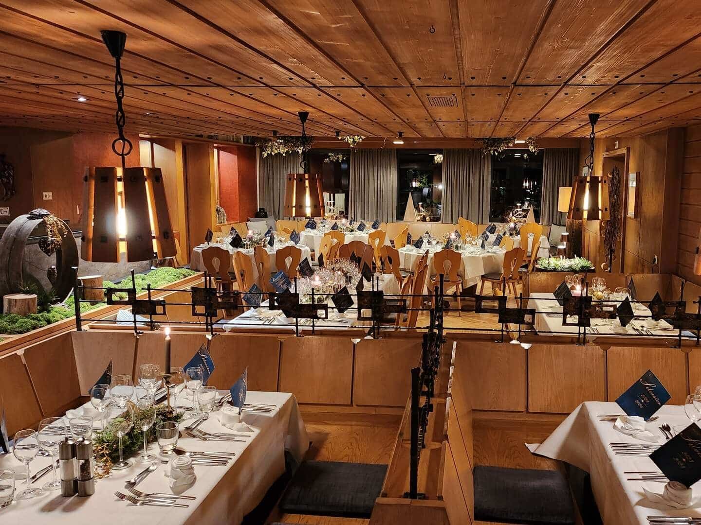 Silvester im Hotel Speidels BrauManufaktur – festlich gedecktes Restaurant