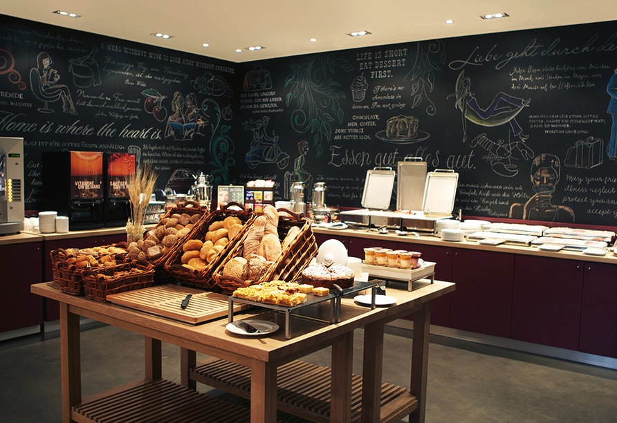 Reichhaltiges Frühstücksbuffet im Pentahotel Eisenach an Silvester