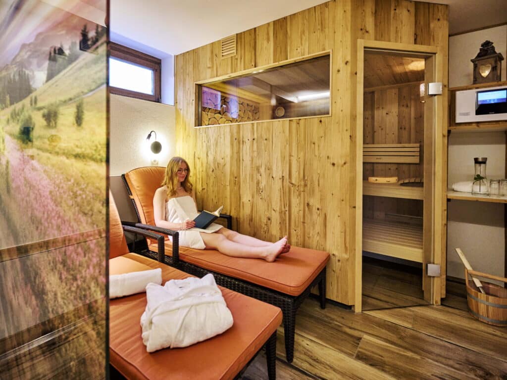 Entspannung in der Sauna des Landhotels Zur Grünen Kutte an Silvester