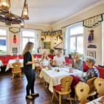 Restaurant des Landhotels Zur Grünen Kutte mit Gästen zu Silvester