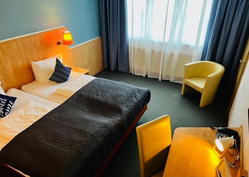 Helles und gemütliches Hotelzimmer im Konferenzhotel Ysenburger Hof für Ihren Silvesteraufenthalt