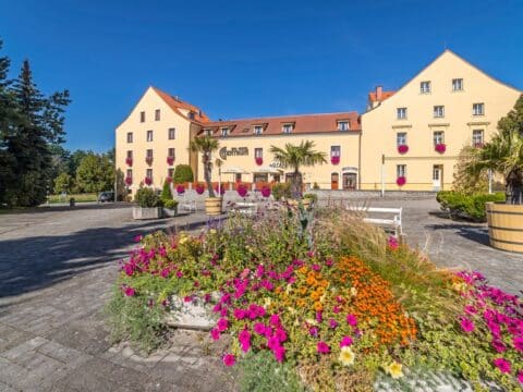 Außenansicht des Spa Hotel Centrum in Franzensbad zu Silvester