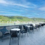 Terrasse mit Rheinblick im besttime Hotel Boppard zu Silvester