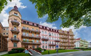 Außenansicht vom Hotel Concordia in Karlsbad zu Silvester