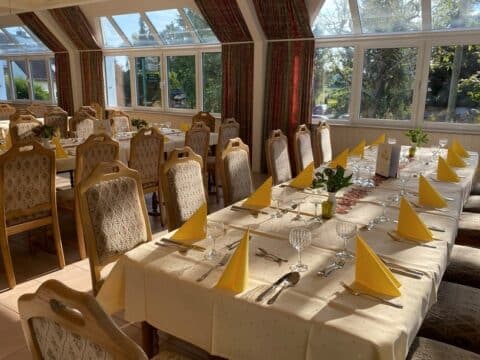 Festlich gedeckter Tisch im Zenners Landhotel zu Silvester